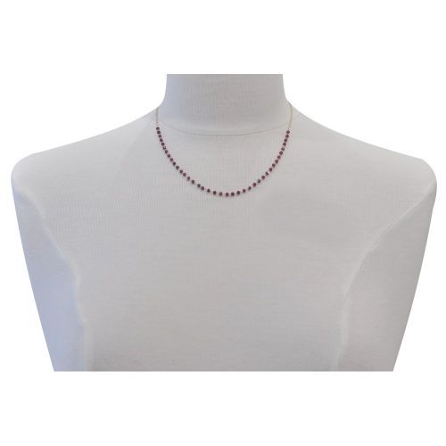 Collier Plaqué Or Perles Facettées de Grenat - LES POULETTES BIJOUX - Modalova