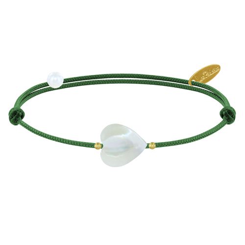 Bracelet Petit Coeur de Nacre - Classics - Vert - LES POULETTES BIJOUX - Modalova