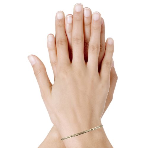 Bracelet Plaqué Jonc Fin Rond 6cm - LES POULETTES BIJOUX - Modalova