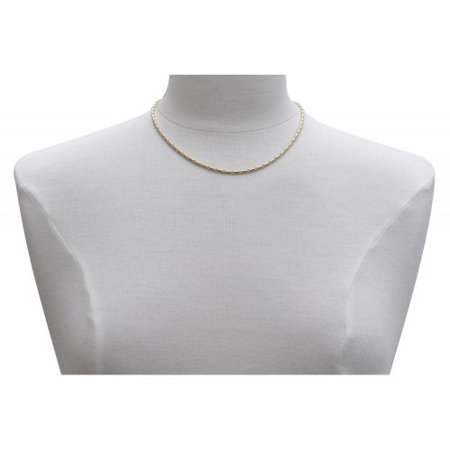 Collier Plaqué Mailles Grain de Riz - LES POULETTES BIJOUX - Modalova