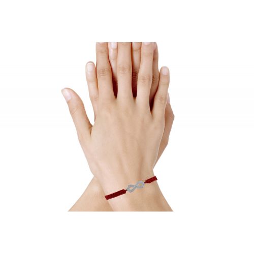 Bracelet Argent 925 Infini et Strass Lien Tréssé - Classics - LES POULETTES BIJOUX - Modalova