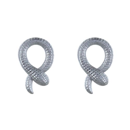 Boucles d'Oreilles 925 Rhodié Cordon Serpent - LES POULETTES BIJOUX - Modalova