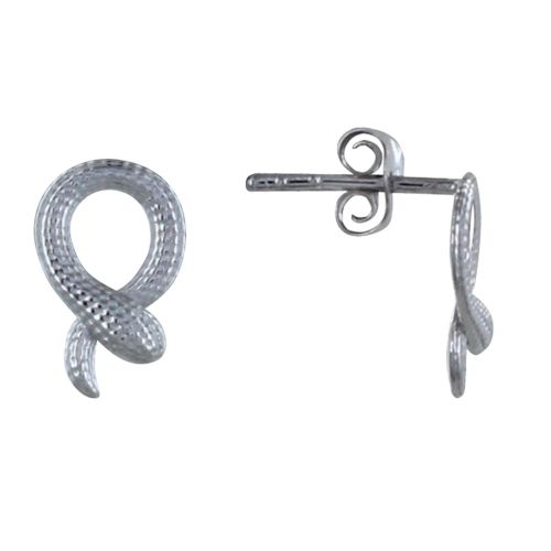 Boucles d'Oreilles 925 Rhodié Cordon Serpent - LES POULETTES BIJOUX - Modalova