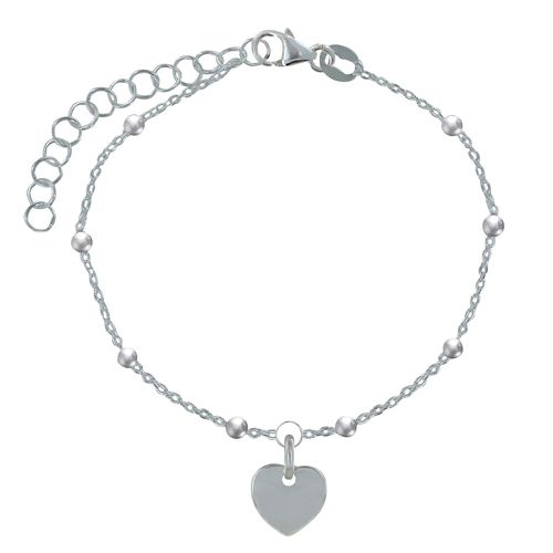 Bracelet Petites Perles et Breloque Coeur - LES POULETTES BIJOUX - Modalova