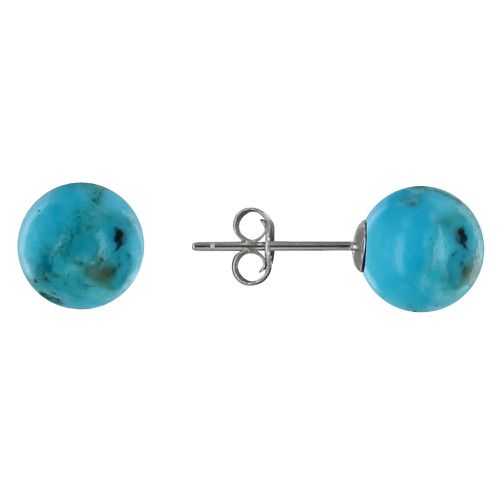 Boucles d'Oreilles Clou Argent et Perles de 8 mm - LES POULETTES BIJOUX - Modalova