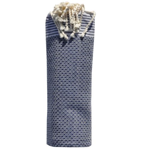 BIJOUX - Fouta Drap Plage et Hammam Coton Petits Diamants et Rayures 1 - LES POULETTES - Modalova