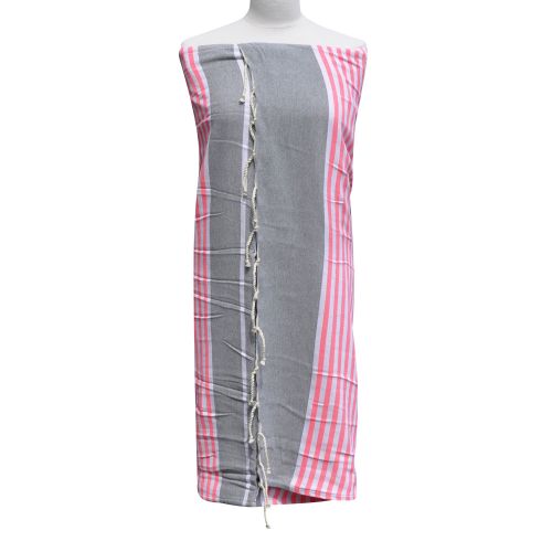 BIJOUX - Fouta Eponge Fuchsia Coton Clair à Rayures Rose Fluo et - LES POULETTES - Modalova