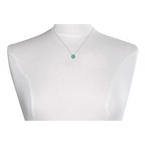 Collier Argent Rhodié Rond d'Aventurine - LES POULETTES BIJOUX - Modalova