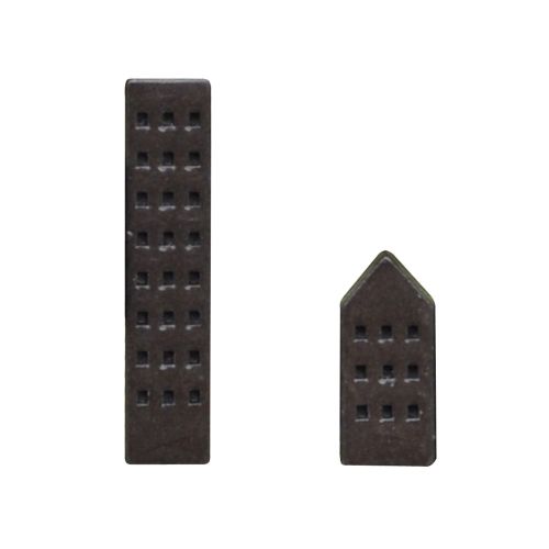 Boucles d'Oreilles Argent 925 Maisons en Porcelaine - LES POULETTES BIJOUX - Modalova