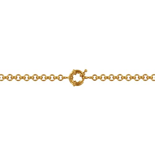 Collier Plaqué Mailles Rondes Fermoir Bouée - LES POULETTES BIJOUX - Modalova