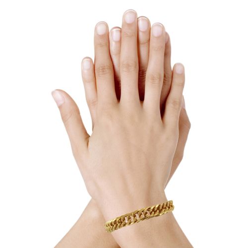 Bracelet Plaqué Mailles Gourmette - LES POULETTES BIJOUX - Modalova