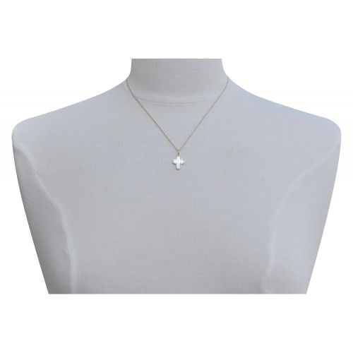 Pendentif Plaqué Or Croix de Nacre - LES POULETTES BIJOUX - Modalova