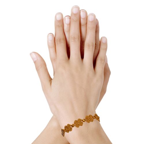 Cruciani Bracelet Dentelle 7 Trèfles Doré - LES POULETTES BIJOUX - Modalova