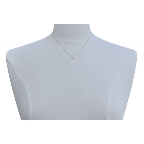 Pendentif Plaqué Or Croix Trèfle de Nacre - LES POULETTES BIJOUX - Modalova