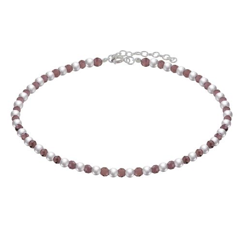 Bracelet Perles Argent et Perles de Grenat Facetté - LES POULETTES BIJOUX - Modalova