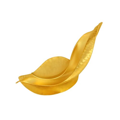 Broche Laiton Doré Feuille - LES POULETTES BIJOUX - Modalova