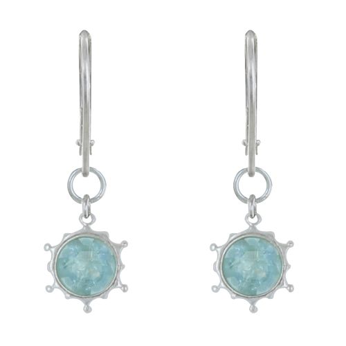 Boucles d'Oreilles Dormeuse Argent Soleil de Topaze - LES POULETTES BIJOUX - Modalova