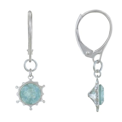 Boucles d'Oreilles Dormeuse Argent Soleil de Topaze - LES POULETTES BIJOUX - Modalova