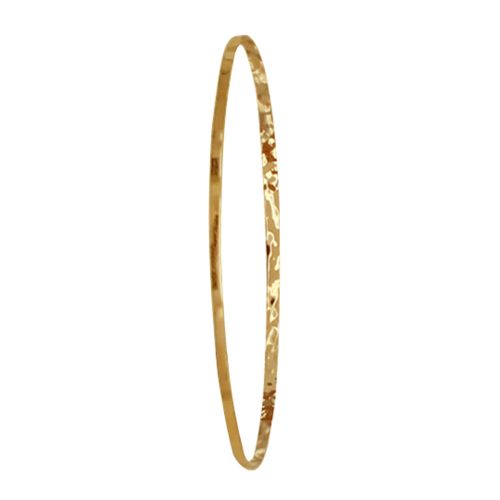 Bracelet Plaqué Jonc Martelé 6,2cm - LES POULETTES BIJOUX - Modalova