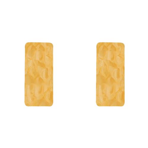 Boucles d'Oreilles Plaqué Rectangle Incurvé Martelé - LES POULETTES BIJOUX - Modalova