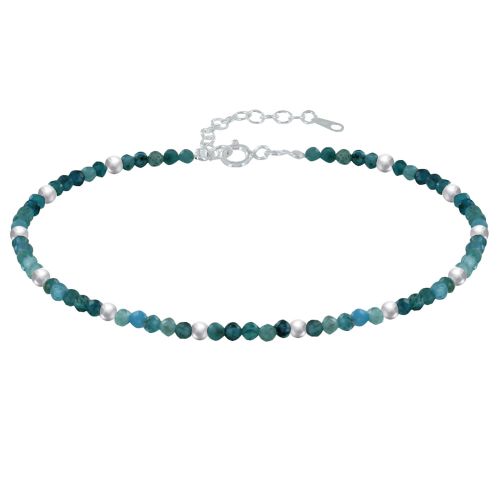 Bracelet Argent Perles et Apatite Facetté M2 - LES POULETTES BIJOUX - Modalova