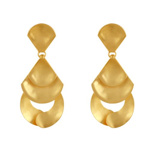 Boucles d'Oreilles Laiton Doré Eventails - LES POULETTES BIJOUX - Modalova