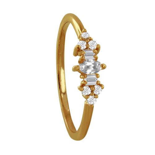 Bague Plaqué Couronne de Strass Ronds Ovale Rectangles - t - LES POULETTES BIJOUX - Modalova