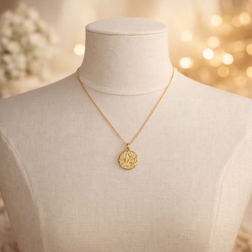 Pendentif Plaqué Médaille Ronde Colibri - LES POULETTES BIJOUX - Modalova