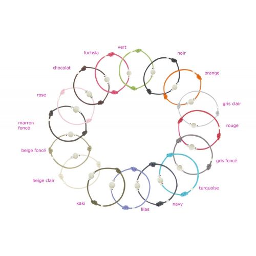 V Bracelet des Poulettes Argent Diamant Lien Navy - LES POULETTES BIJOUX - Modalova