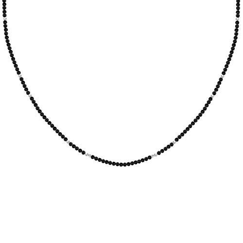 Collier Perles Facettées de Spinelle et Perles Argent 925 - LES POULETTES BIJOUX - Modalova