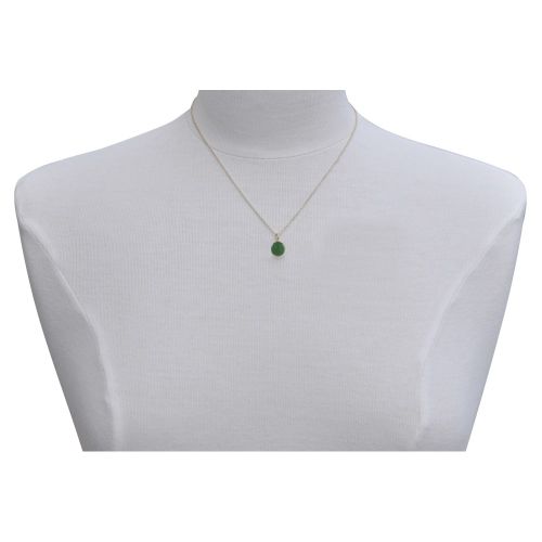 Collier Plaqué Or Pendentif Perle de Jade - LES POULETTES BIJOUX - Modalova