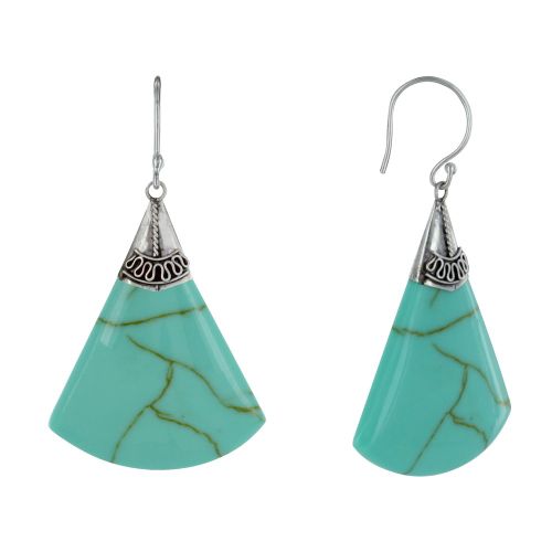 Boucles d'Oreilles Argent 925 Éventail Couleur - LES POULETTES BIJOUX - Modalova