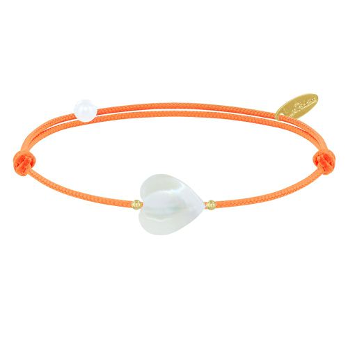 Bracelet Petit Coeur de Nacre - Classics - Orange - LES POULETTES BIJOUX - Modalova