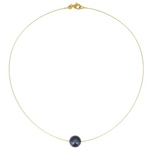 Collier Plaqué Or Perle des Poulettes Solitaire 11 mm - LES POULETTES BIJOUX - Modalova