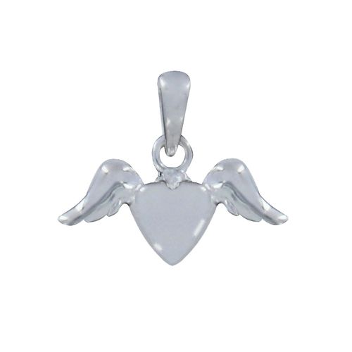 Pendentif Coeur et Ailes d'Ange - Petit Modèle - LES POULETTES BIJOUX - Modalova