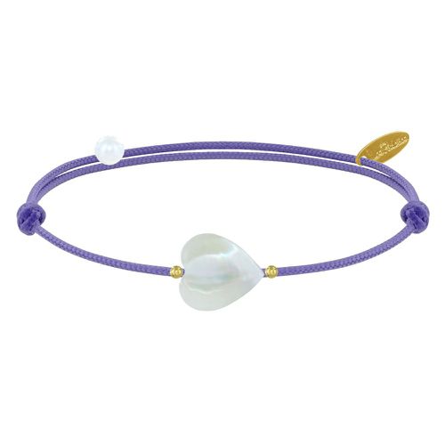 Bracelet Petit Coeur de Nacre - Classics - Violet - LES POULETTES BIJOUX - Modalova