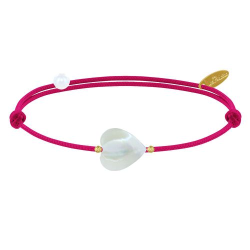 Bracelet Petit Coeur de Nacre - Classics - Fuchsia - LES POULETTES BIJOUX - Modalova