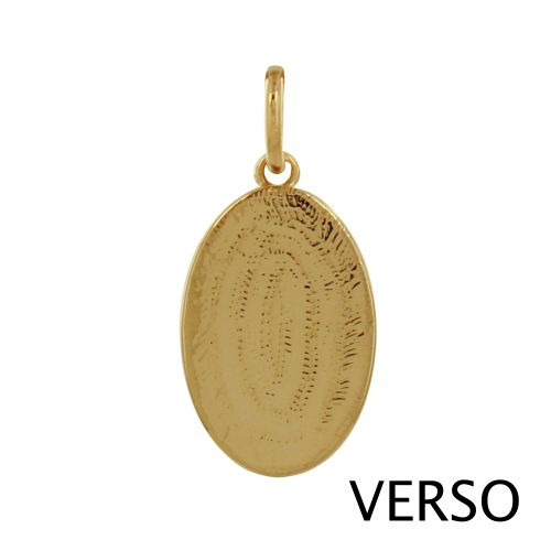 Pendentif Plaqué Or Médaille Ovale Vierge de Guadalupe Coloré - LES POULETTES BIJOUX - Modalova