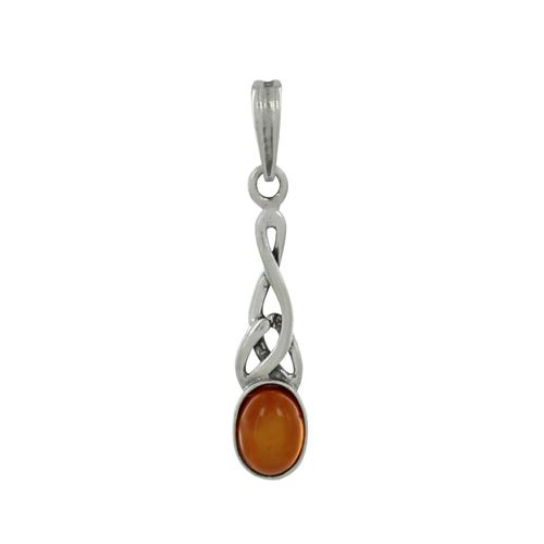 Pendentif Argent Trinité et Ovale d'Ambre - LES POULETTES BIJOUX - Modalova