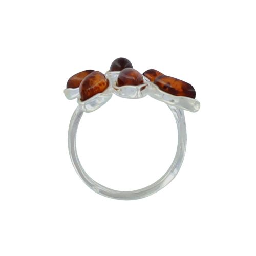 Bague Argent 925 Feuillage d'Ambre - taille 54 - LES POULETTES BIJOUX - Modalova