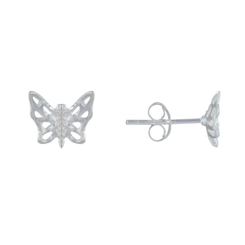 Boucles d'Oreilles 925 Petit Papillon Ajouré - LES POULETTES BIJOUX - Modalova