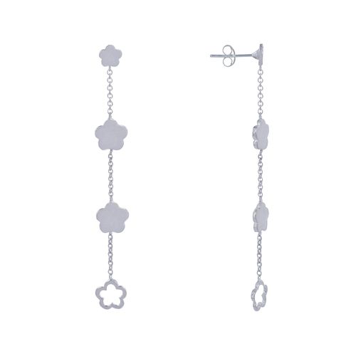 Boucles d'Oreilles Chainette 3 Petites Fleurs - LES POULETTES BIJOUX - Modalova