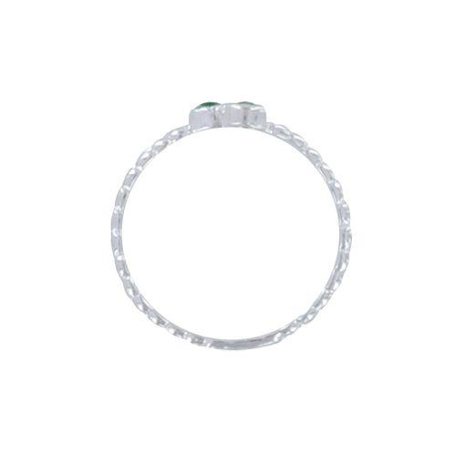 Bague Argent 925 Double 2 Strass et 4 Petits Strass Cris - LES POULETTES BIJOUX - Modalova