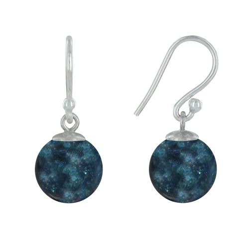 Boucles d'Oreilles Argent 925 Billes d'Apatite - LES POULETTES BIJOUX - Modalova