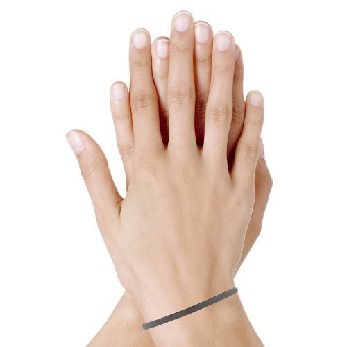 Bracelet Cuir Simple Plat Fermoir Acier Inoxydable - Gr - LES POULETTES BIJOUX - Modalova