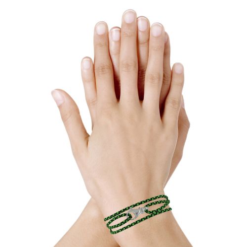Bracelet Mixte Argent 925 Mousqueton Pivotant et Lien en Para - LES POULETTES BIJOUX - Modalova