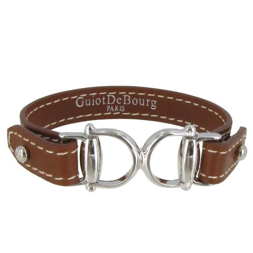 Bracelet Cuir et Etrier Argent 925 - Cuir - LES POULETTES BIJOUX - Modalova