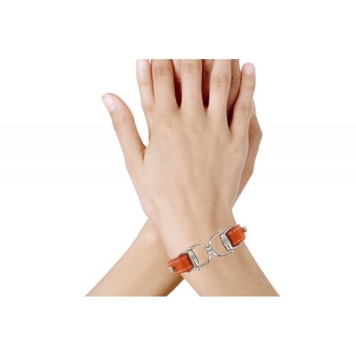 Bracelet Cuir et Etrier Argent 925 - Cuir - LES POULETTES BIJOUX - Modalova