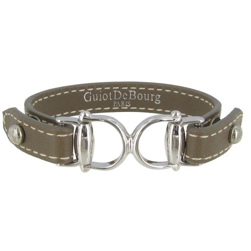 Bracelet Cuir et Etrier Argent 925 - Cuir - LES POULETTES BIJOUX - Modalova