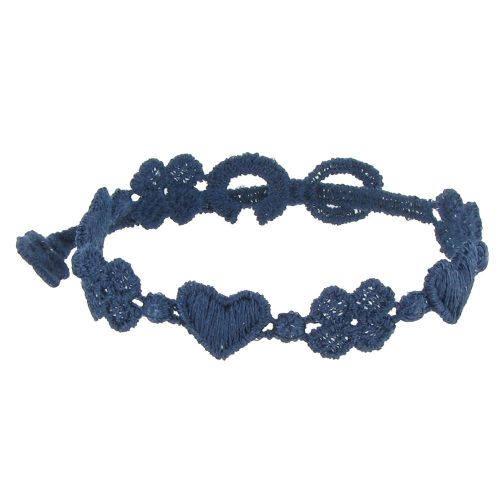 V Cruciani Bracelet Dentelle Amour et Chance Navy - LES POULETTES BIJOUX - Modalova